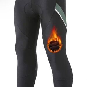 Black Athletic Leggings with Flame Design